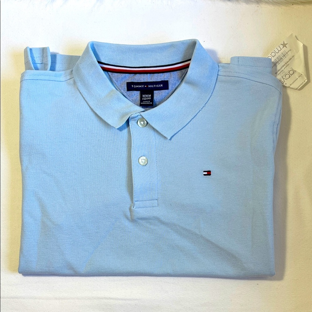 Tommy Hilfiger Big Boys M (12/14) Baby Blue Shirt New Without Tags